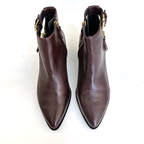Geox Lia Ox Blood Leather Ankle Bootie Size 36 / 5.5 - Picture 2 of 11